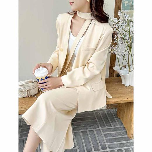 顺丰包邮洛诗琳99551高级感职场纯色通勤西装外套半身裙20908 商品图0