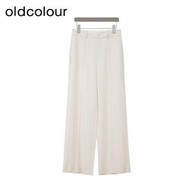 oldcolour欧珂2024春季商场同款时尚纯色阔腿长裤女Q110702A1