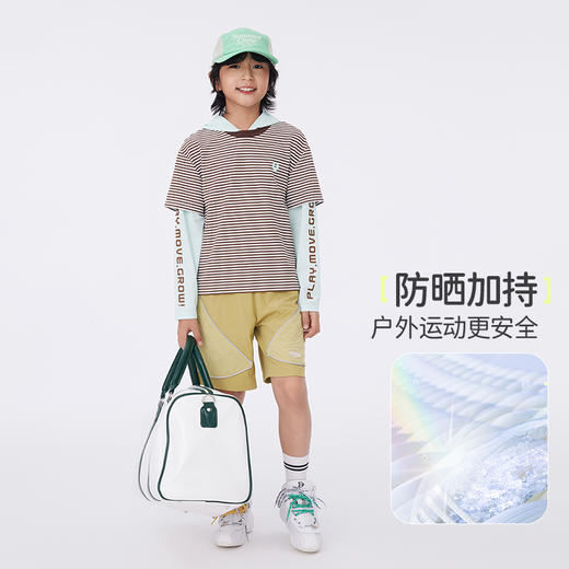 onmygame【条纹叠穿】男童假两件长袖T恤儿童夏季上衣柔软25年新款KE20A210636 商品图2