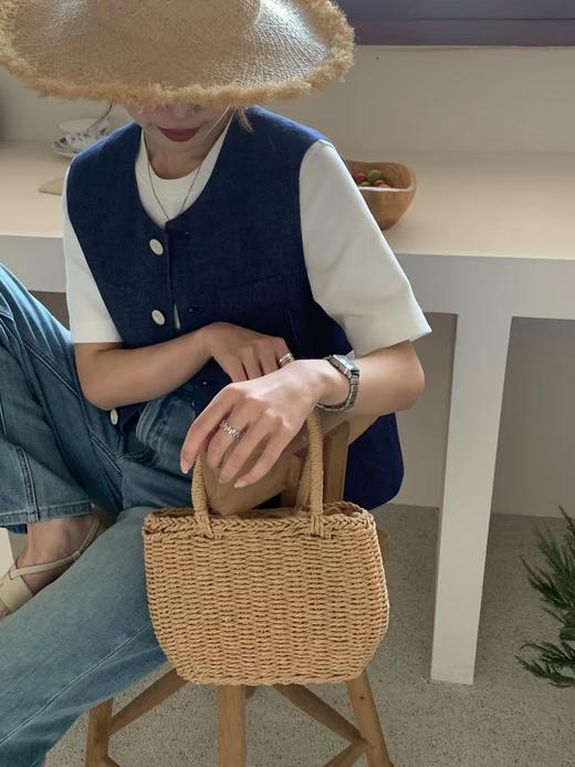 老米优品🎈3-5天。自留款。韩代 GAO品质《植物染色🌳亚麻文艺范马甲》松弛感，品质感拉满！叠搭神器~ MJ250220A 商品图4