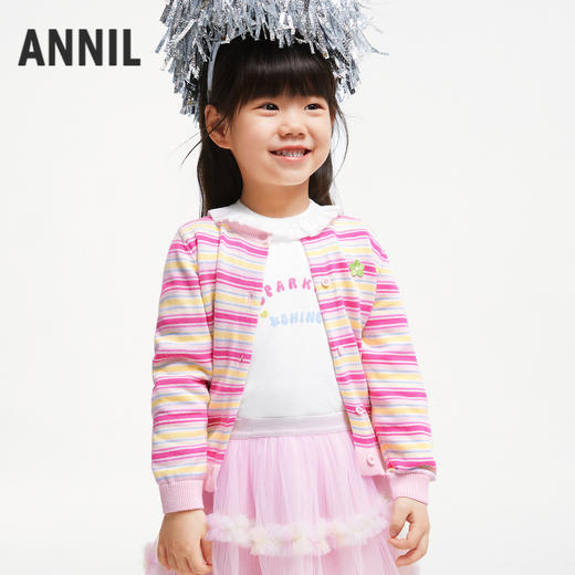 女童长袖针织衫春季新款安奈儿童装实体店同款XG514676 商品图1