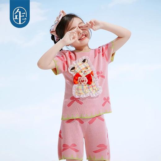 年衣童装短袖套装2025夏新款洋气时髦国风全糖主义套装 商品图3