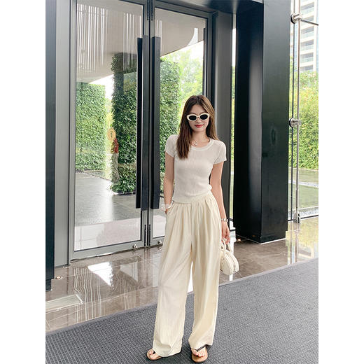 <曾小咸推荐>现货秒杀！微信超特价！2色短款短袖针织衫 日常119.99 立减60 秒杀59.99！ 商品图4