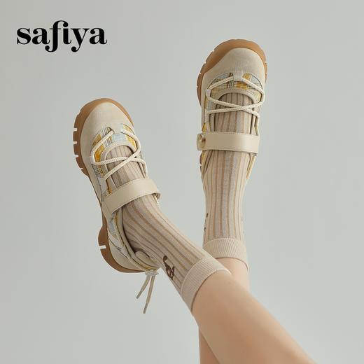 预售10天|Safiya/索菲娅2025魔术贴外穿休闲玛丽珍丑萌运动凉鞋SFD1111049 商品图6