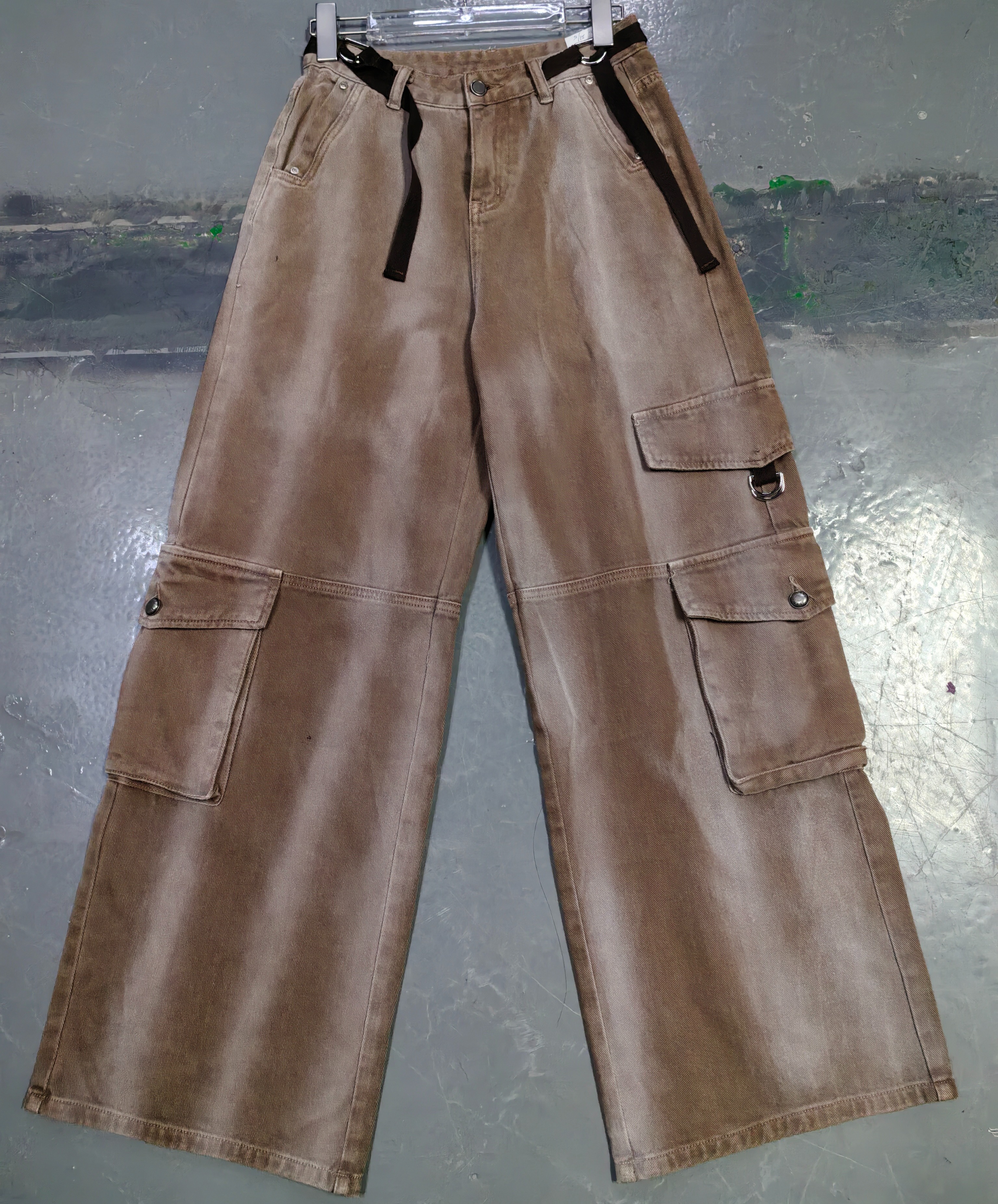 Z1配腰带扎染工装牛仔裤40710秋季008333552501