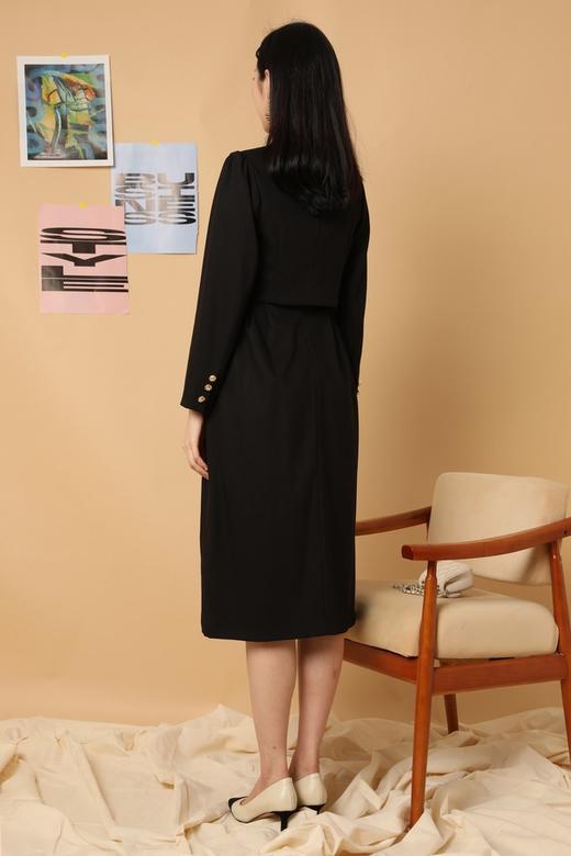 Le Malene 黑色翻领西装吊带裙两件套 15519 商品图5
