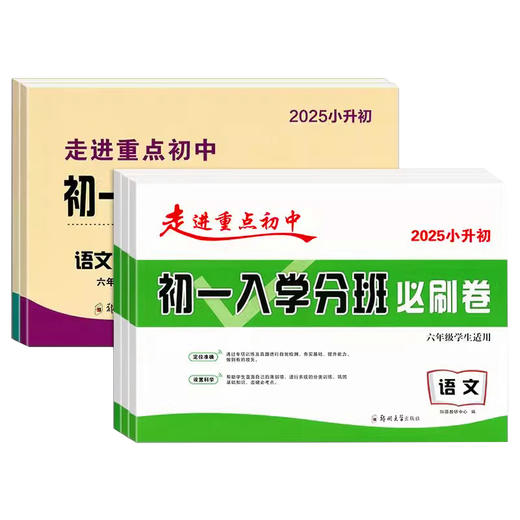 2024走进重点初中初一入学分班必刷卷拔高卷语文数学英语小学六年级升初中分班卷 商品图4