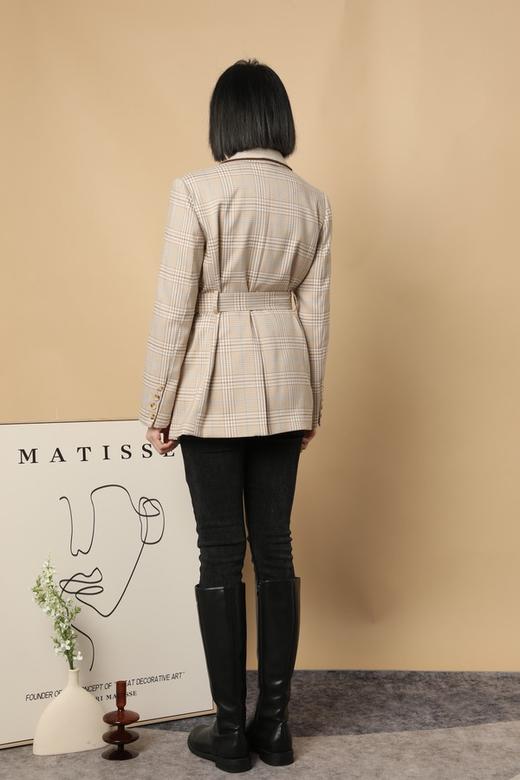 ESTELLICA 格纹束腰西装外套 15633 商品图3