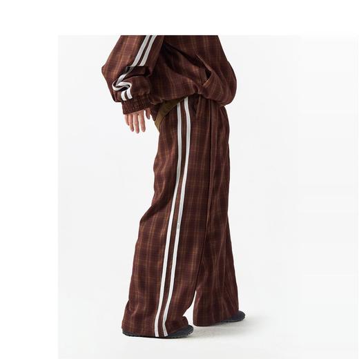 CryingCenter 红棕双杠格纹运动夹克上衣裤子套装 哭喊中心 商品图2