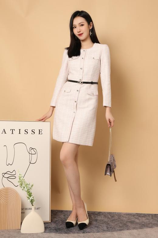 Le Malene 法式优雅粗花呢香风连衣裙（无腰带） 15583 商品图1