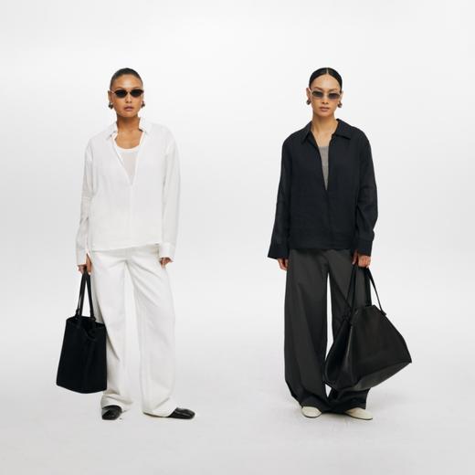 oneupV领苎麻天丝衬衫 商品图4