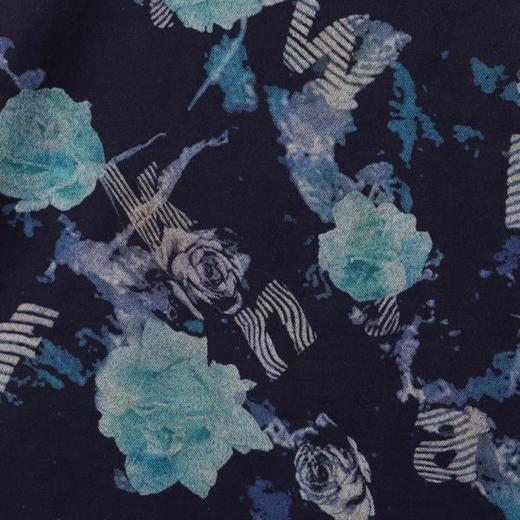 T2305夏季新款时尚个性美式字母玫瑰圆领长袖T恤百搭潮流宽松套头上衣 商品图3