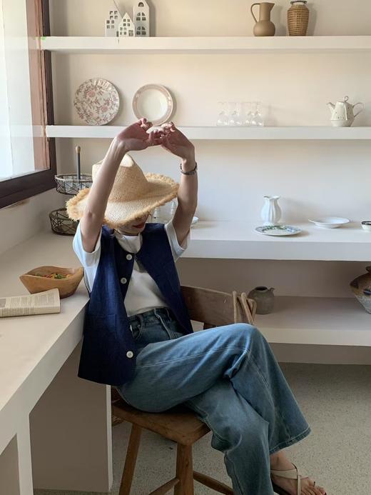 老米优品🎈3-5天。自留款。韩代 GAO品质《植物染色🌳亚麻文艺范马甲》松弛感，品质感拉满！叠搭神器~ MJ250220A 商品图9