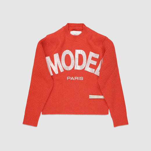 PHILIPPE MODEL 女士字母徽标印花混纺羊毛针织衫 红色 SWCD MR45 61 商品图0