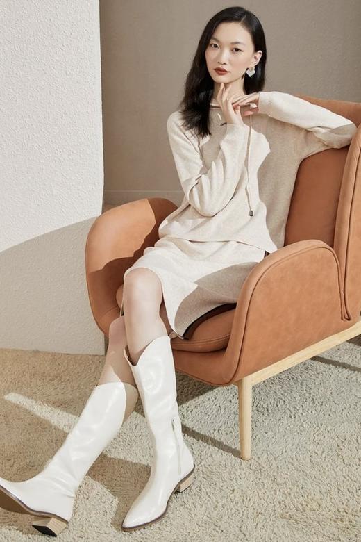 Y.SING衣香丽影 连帽针织卫衣半裙拼接套装 15405 商品图4