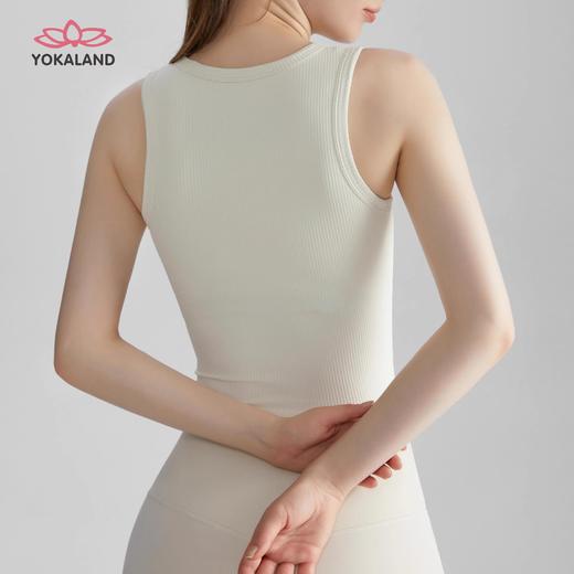 YOKALAND运动背心女ABW001一体固定杯高强度防震长款健身背心 商品图3