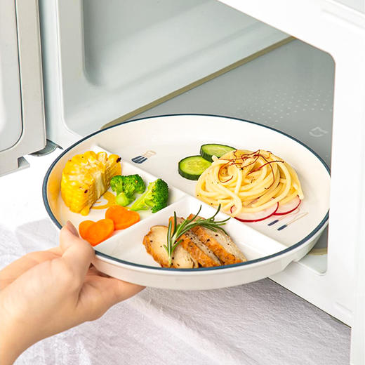 【摩登分餐盘】陶瓷早餐分格餐盘儿童家用可爱宝宝一人食餐具大人减脂盘子 商品图3