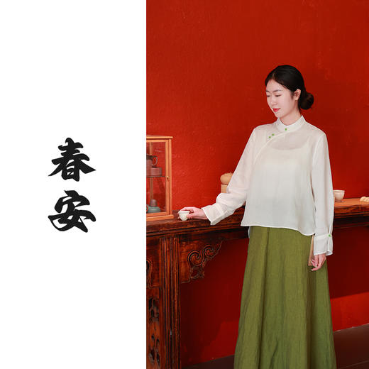 【抖音专属】新中式衬衣（25710060木兰-结缘款） 商品图0