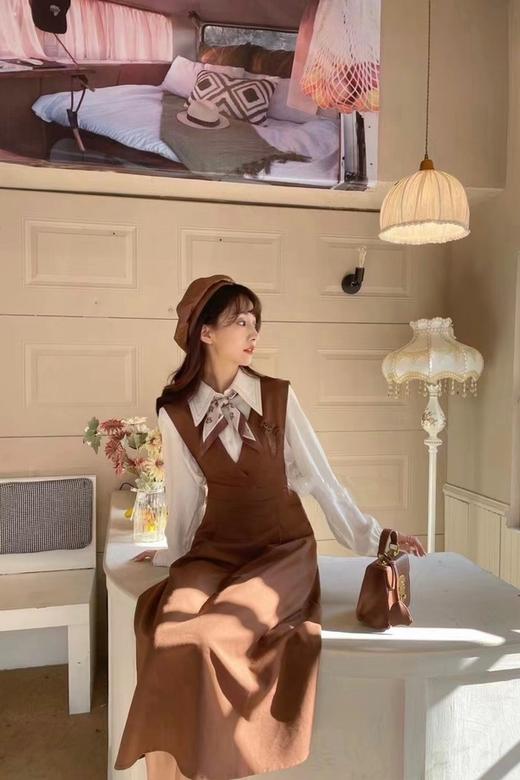 Stay2Weeks 衬衫领结背心裙套装 15444 商品图2