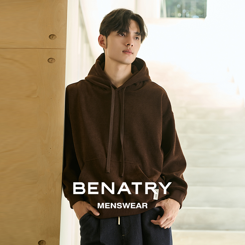 贝纳川连帽加绒卫衣ECP424002