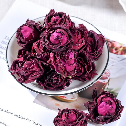 塞上烟雨墨红玫瑰 杯上的浪漫·墨红玫瑰花富 含花青素35g*2盒 送手提袋 商品图3