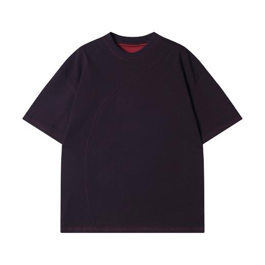 夏季新款时尚个性韩版明线扎染圆领短袖T恤潮流百搭情侣上衣 商品图1