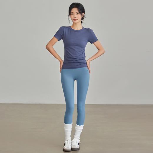 Gymicon能量符号 春夏无缝瑜伽短袖T恤女运动健身显瘦螺纹速干上衣跑步训练瑜伽YASY2503 商品图4