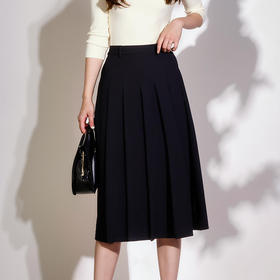 奢姿大码女装2025春季简约半松紧时尚半身裙胖妹妹减龄百褶裙子9951492954