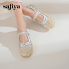 预售10天|Safiya/索菲娅2025休闲编织蕾丝一字带百搭玛丽珍渔夫鞋SFD1111082 商品缩略图6