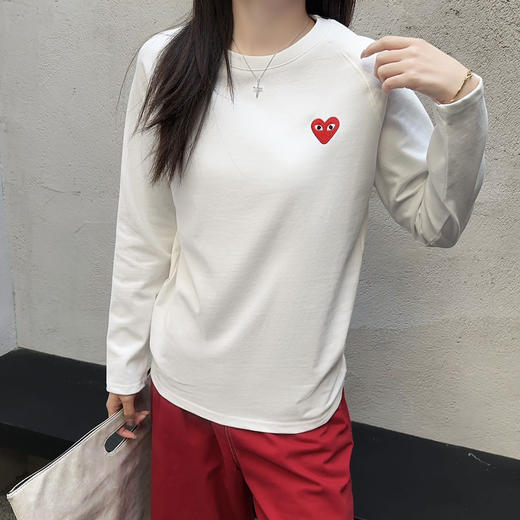 独家定制款→爱心插肩卫衣 长T 升级版本，面料升级100%棉新疆长绒棉 ~磨毛工艺贴上身穿更保暖，更舒适 JR7891 商品图2