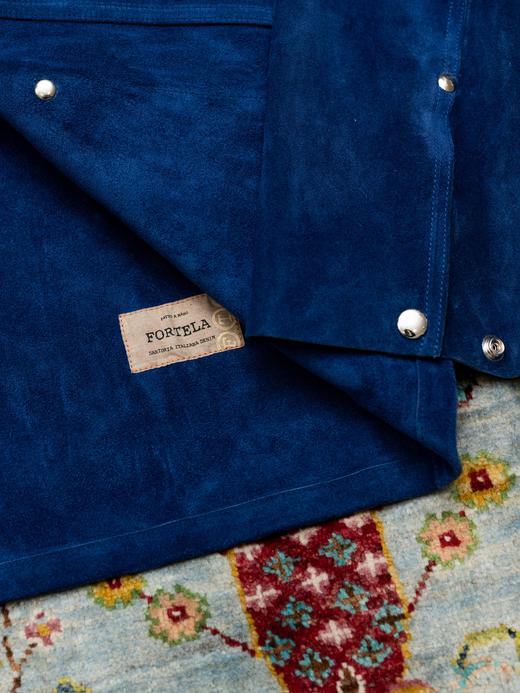 Fortela 宝蓝色麂皮衬衫夹克 商品图12