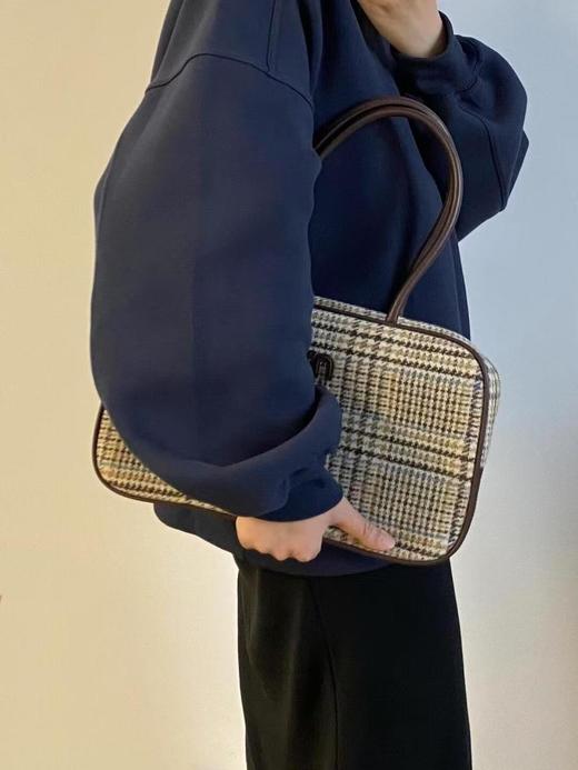 缪缪“快闪店”限定千鸟格保龄球包千鸟格毛呢质感厚实的嘞（HH） 商品图6