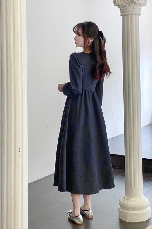 L.Fleuri 藏蓝色纱领连衣裙 15498 商品图4