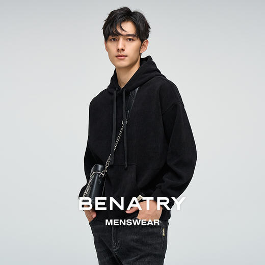 贝纳川连帽加绒卫衣ECP424002 商品图3