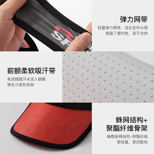 户外马拉松跑步运动帽子男女夏季遮阳防晒空顶帽防汗速干网球帽子 商品图3