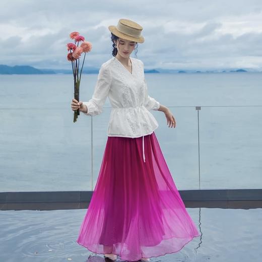 【林栖设计小店】2025春绣花复古气质百搭新中式白衬衣1933270 商品图8