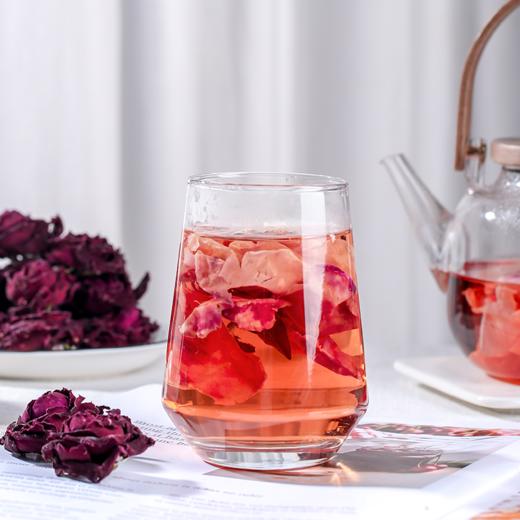 塞上烟雨墨红玫瑰 杯上的浪漫·墨红玫瑰花富 含花青素35g*2盒 送手提袋 商品图6