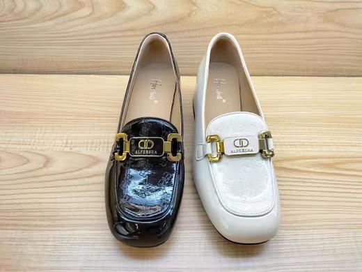 豪行真皮女鞋23326100时尚中跟显瘦休闲简约单鞋 商品图2