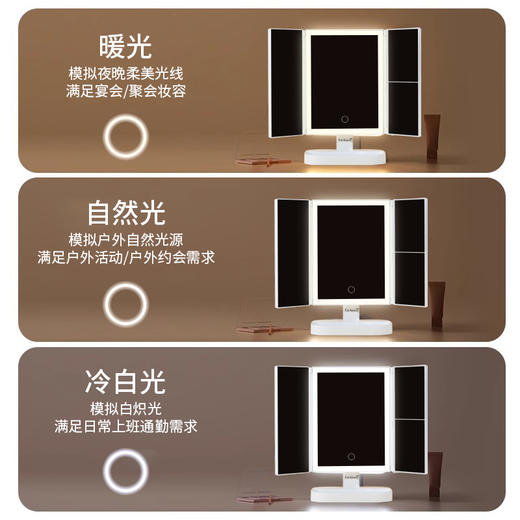 imkoco化妆镜LED台式镜 商品图2