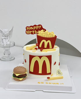 麦当劳薯条周岁男孩女孩男生蛋糕