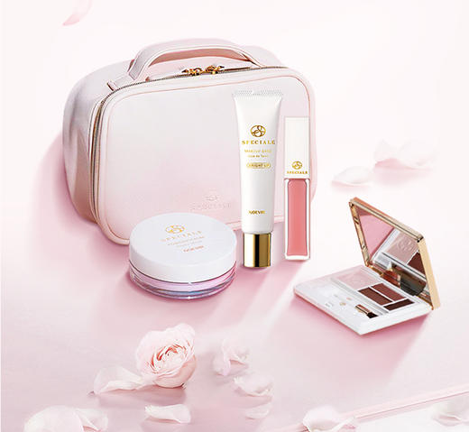 精纯玫瑰限定礼盒 精纯玫瑰彩妆大全套 NOEVIR 诺薇雅 保税仓发货(多用包+隔离20g+蜜粉6g+多功能盘5.7g+唇蜜油5.9g) 商品图0