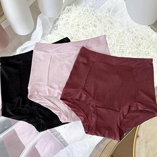 【一片式包臀】官网400+ 120S莫代尔镂空中腰内裤三条装女 弹力柔软贴合全包臀三角裤 商品图9