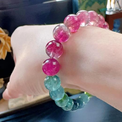 8mm单圈渐变西瓜碧玺手串 商品图4
