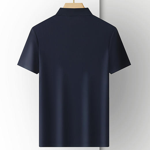 【冰丝】【DKP】大依优型大码Polo衫弹力凉感翻领T恤轻奢休闲纯色短袖男宽松T恤上衣胖子 商品图8