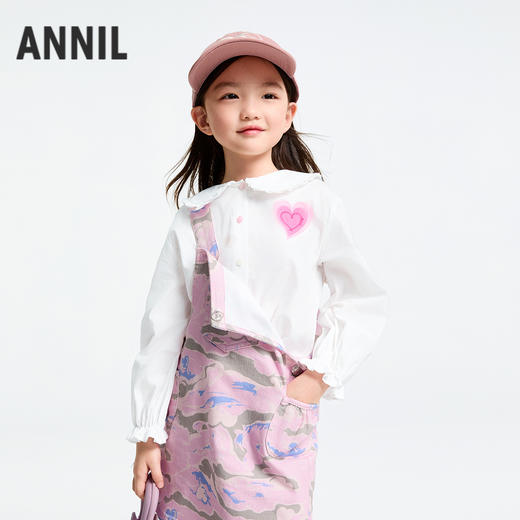 女童翻领长袖衬衣春季新款安奈儿童装实体店同款XG511555 商品图0