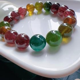 12mm单圈老矿碧玺手串