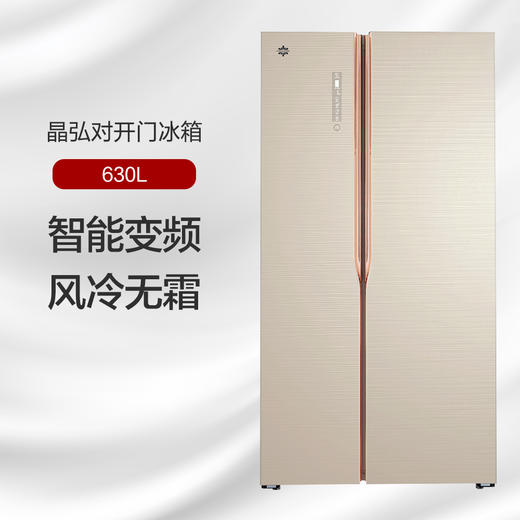 GREE格力 晶弘对开门冰箱 630L 独立双循环 保鲜实力派 BCD-630WPDG1/极光金 商品图0