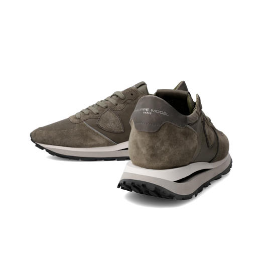 PHILIPPE MODEL 男士盾牌徽标浮雕 Tropez Haute 休闲运动鞋 灰色 TKLU XI04 商品图3