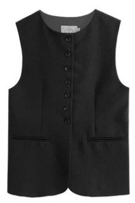 LNNNS 黑色简约质感马甲 15482 商品图3