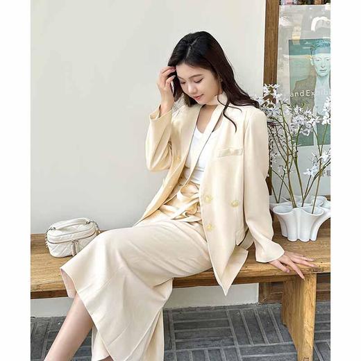 顺丰包邮洛诗琳99551高级感职场纯色通勤西装外套半身裙20908 商品图1